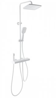 Душевая стойка Wonzon & Woghand Muse Legato WW-B4129-MW с термостатом белый матовый