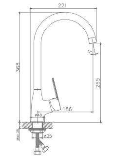 Смеситель для кухни Haiba HB73557-8 белый