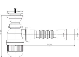 Сифон Bettoserb 125336 для раковины 1 1/2"