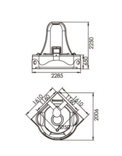 Акриловая ванна Gemy G9070 O 161x161x225