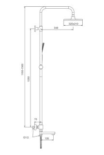 Душевая стойка Splenka S224.24.05 сатин