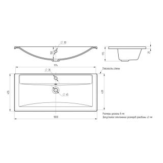 Раковина Paola Mario 100 см