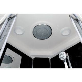 Душевая кабина Deto BМ4590 стандартная BLACK 90х90х220 см