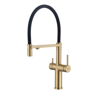 Смеситель для кухни Raglo R20.63.03 с подключением фильтра золотой сатин