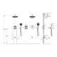 Душевая система встраиваемая с термостатом Bronze de Luxe OMG! 1011W, белый