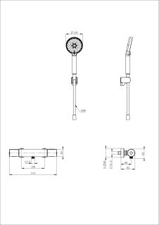 Смеситель для душа Wonzon & Woghand INN 2 WW-A2006-A-CR с термостатом хром