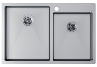 Мойка кухонная Paulmark Kroner PM237851-BS брашированная нержавеющая сталь