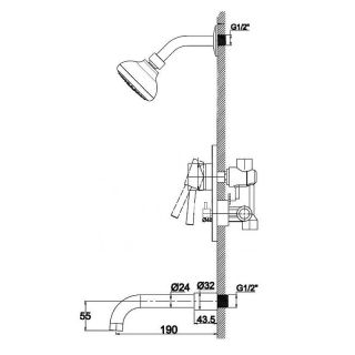 Душевая система Haiba HB80297-2 хром