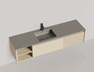 Подвесная тумба Salini Domino 27D118ONA 180см эмаль с открытой полкой Onda Plus