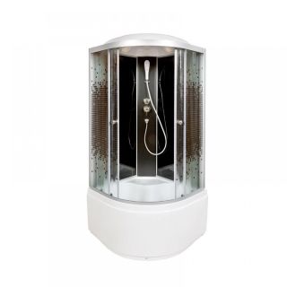 Душевая кабина Deto L 890 стандартная BLACK 90х90х215 см