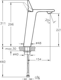 Смеситель для раковины VitrA Memoria  A42331