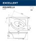 Ванна акриловая Excellent Aquarella L 150 x 100 см