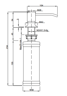 Дозатор  GranFest Z-5001 черный