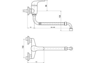 Смеситель для кухни Rav Slezak Sazava SA501.5/25 хром