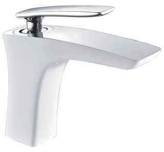 Смеситель для раковины Rose R2701F белый/хром