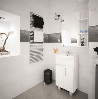 Зеркало 1MarKa Йота 50 белый глянец  У16495