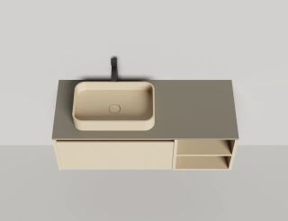 Подвесная тумба Salini Domino 27D112A 120см эмаль с открытой полкой