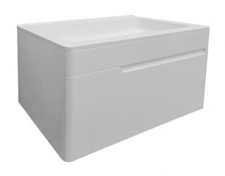 Подвесная тумба под раковину Kare Luxe ФР-00005720 80см один ящик белый