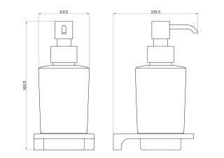 Дозатор для мыла Wonzon & Woghand Eclipse WW-9133-BL чёрный