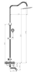 Душевая стойка Zorg Zorg Antic A 402DS-BR